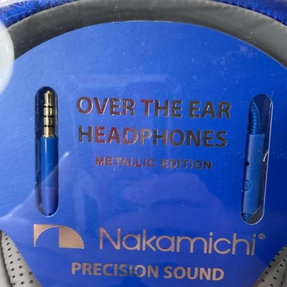 Nakamichi Precision Sound Over The Ear Headphones Metallic Edition Blue Wired - Picture 2 of 16